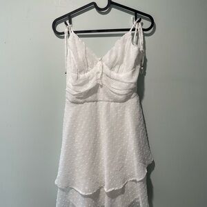 Elegant White Sleeveless Dress